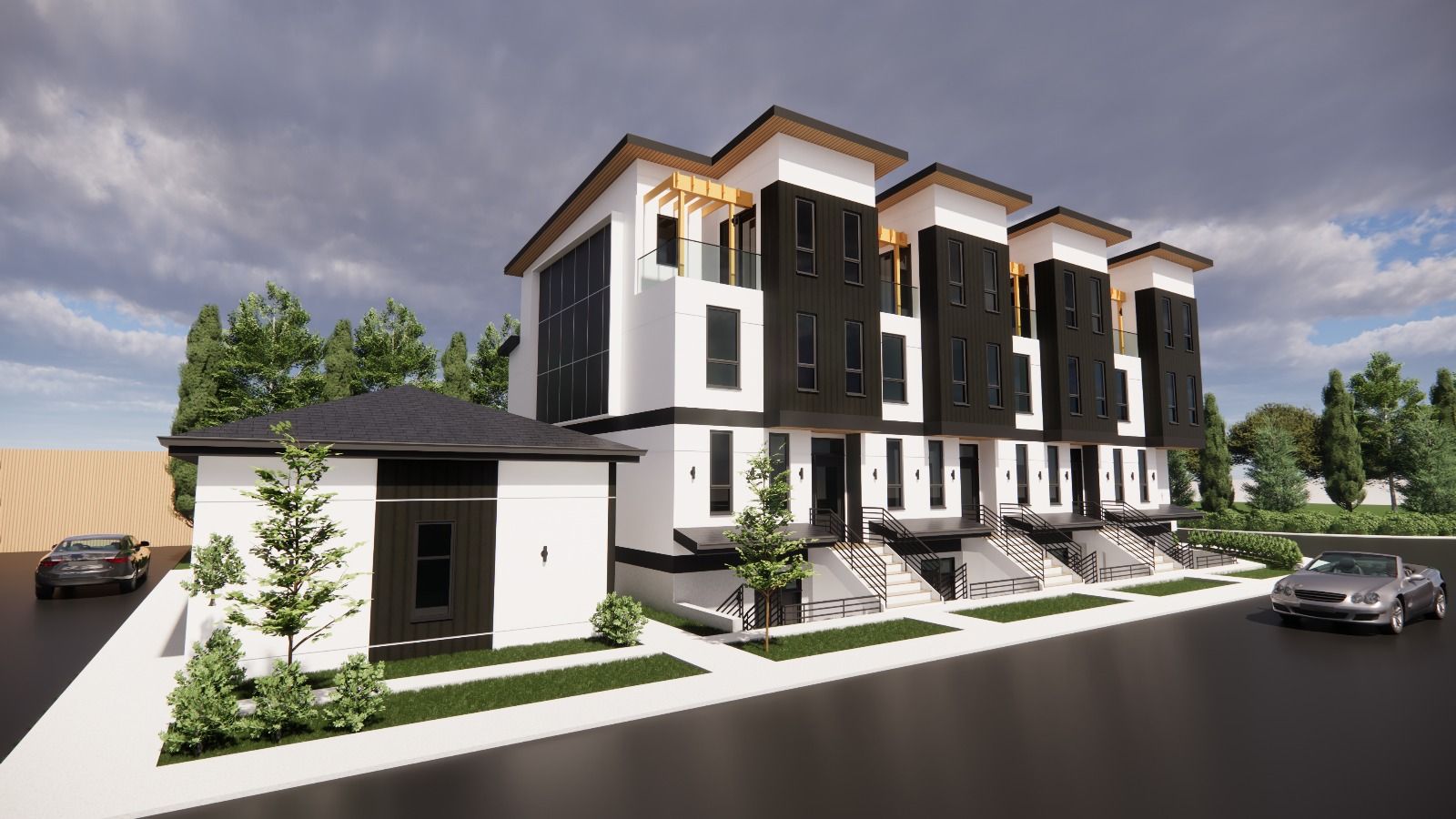 Multi-family development rendering