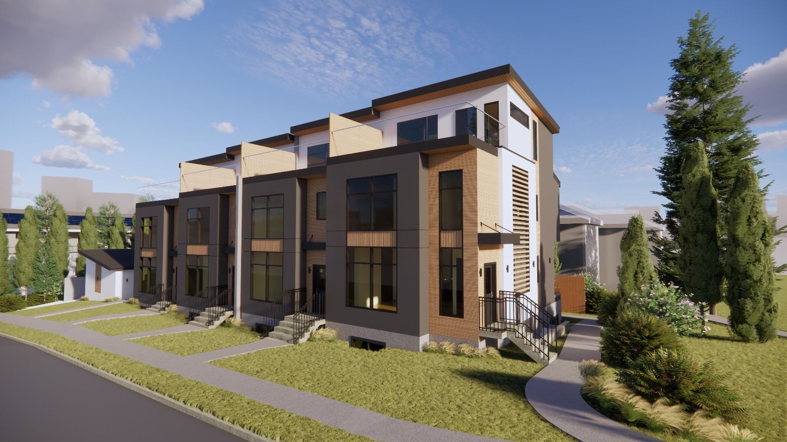 Multi-family apartment building rendering