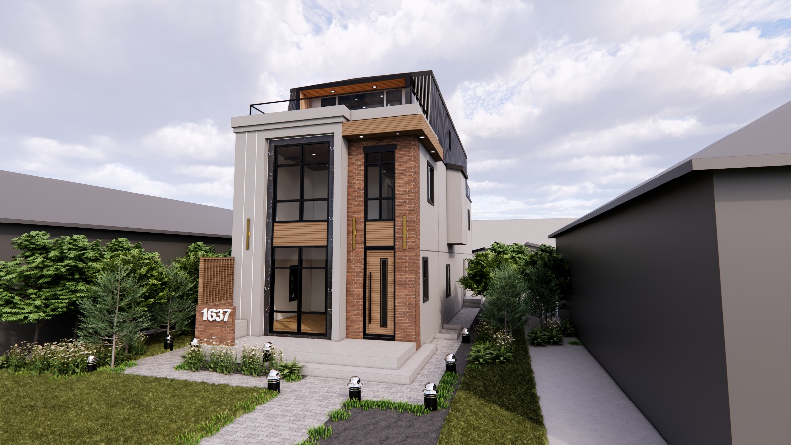 Residential interior rendering